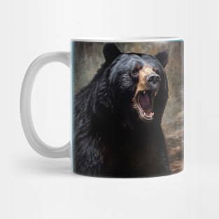 Oil paint, Hyperrealism, Amazing Zoo Black bear Mug